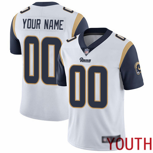 Limited White Youth Road Jersey NFL Customized Football Los Angeles Rams Vapor Untouchable->customized nfl jersey->Custom Jersey